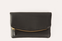 Luxury Pebble Leather Flap Clutch: A Masterpiece!