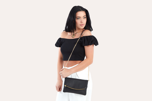 Luxury Pebble Leather Flap Clutch: A Masterpiece!