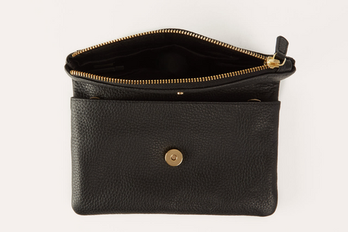 Luxury Pebble Leather Flap Clutch: A Masterpiece!