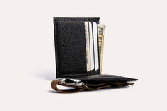 Genteel Pebbled Leather Wallet for Noble Men