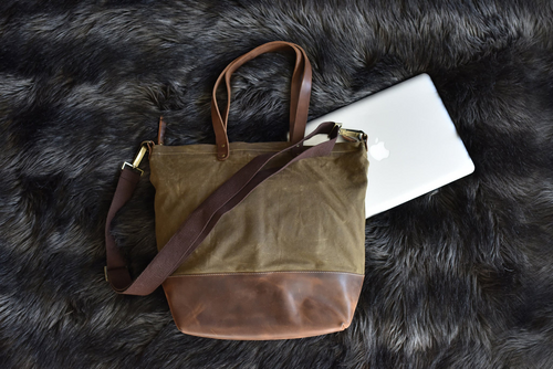 The Aristocratic Leather and Canvas Tote