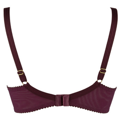 Enchanting Aubergine Elegance Sheer Lace Balconette