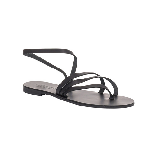 Opulent Leather Multi-Strap Sandals: Luxe Elegance