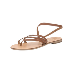 Opulent Leather Multi-Strap Sandals: Luxe Elegance