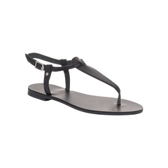 Opulent Leather Toe-Cuff Sandals by Ancientoo