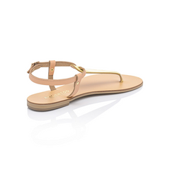 Opulent Leather Toe-Cuff Sandals by Ancientoo