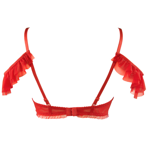 Red Passion Peek-a-Boo Bra: Seduce with Style.