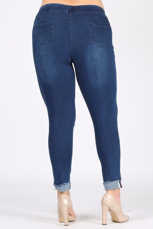 Divine Denim Jeggings: Embrace Your Romantically Curvaceous Self.