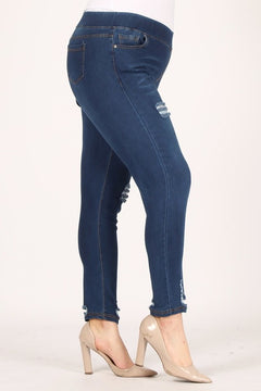 Ethereal Dusk Romance Jeggings: Curves Embrace Twilight