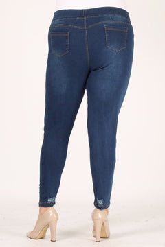 Ethereal Dusk Romance Jeggings: Curves Embrace Twilight