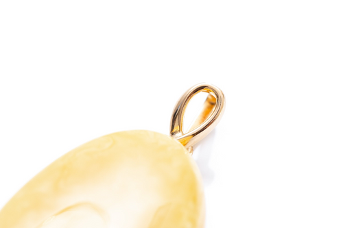 Opulent Gold Plated Butterscotch Amber Pendant