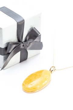 Opulent Gold Plated Butterscotch Amber Pendant