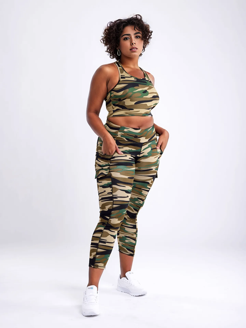 Adventure-Ready High-Waisted Leggings with Cargo Pockets