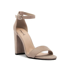 Cashmere Elegance: Opulent Ankle Strap Sandal