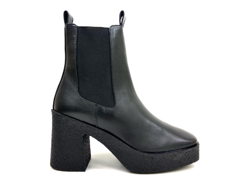 Black Leather Chelsea High Heels: Epitome of Elegance