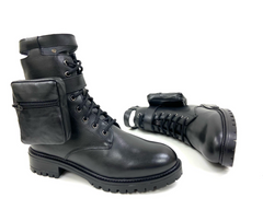 Premium Leather Platform Combat Boots: Ultimate Elegance