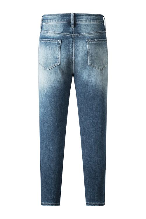 Blue Ripped Skinny Jeans: Edgy, Figure-Enhancing Style