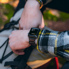 Luxury Wood & Steel Apple Watch Elegance