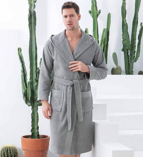 Organic Turkish Cotton Robe: Sublime Masculine Escape