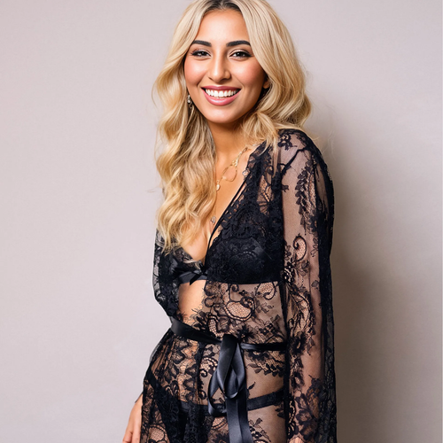 Obsessive Midnight Lace Romance Kimono ❤️