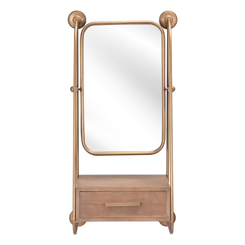 The Luxe Peralta Mirror Shelf by ZUO: A Regal Delight