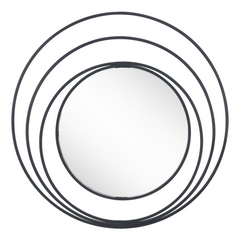 Luna Round Mirror Black