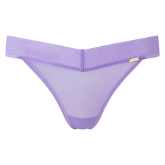 Glossies Violet Tanga: Luxe Lingerie Statement Piece.