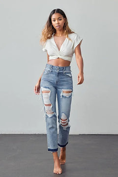 Double Waistband Jeans: Elevate your denim game! 🌟