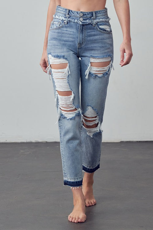 Double Waistband Jeans: Elevate your denim game! 🌟