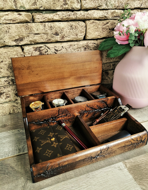 Regal Linden Wood: Timepiece Noble Organiser