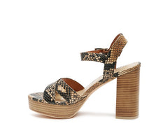 RAG&CO Serpent Elegance Block Heel Sandals