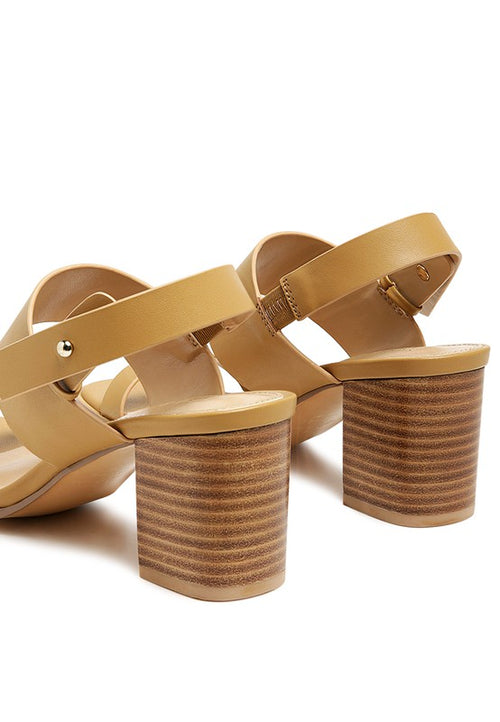 Luxurious Mellow Tan Leather Sandal: Elegance