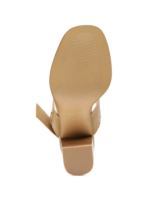 Luxurious Mellow Tan Leather Sandal: Elegance