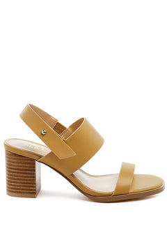 Luxurious Mellow Tan Leather Sandal: Elegance