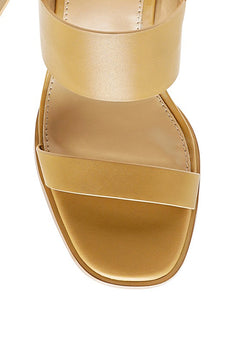 Luxurious Mellow Tan Leather Sandal: Elegance