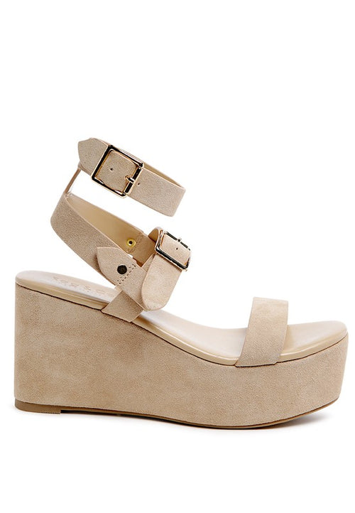 Opulent Suede Wedge Sandals: Indulge in Luxury