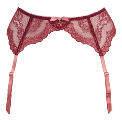 Enchanting Cranberry/Raspberry Sorbet Garter Belt 💖