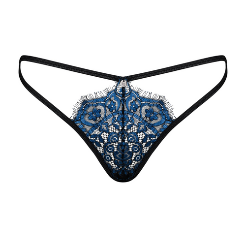 Seduce in Navy Blue Lace Thong 💙✨