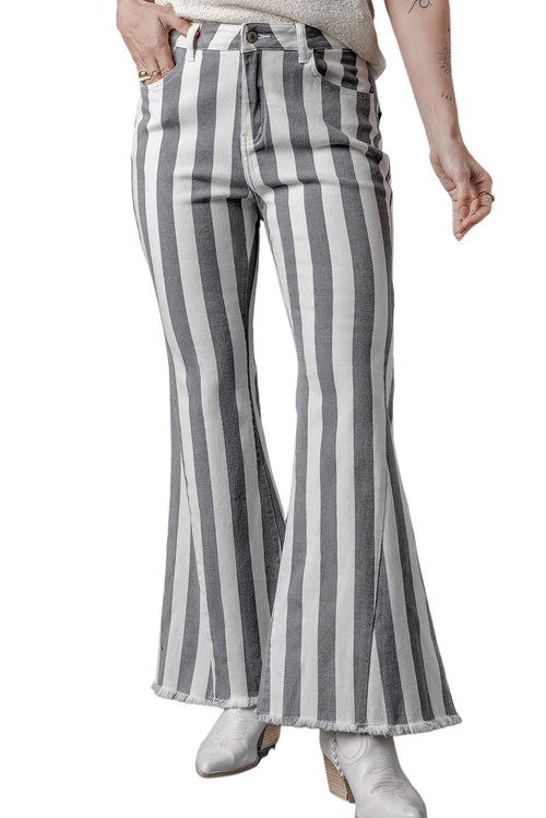 Get Noticed in Stripe Star Flare Jeans!