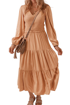 Sophisticated Elegance: Chestnut Maxi Dress