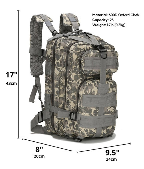 Tactical Military 25L MOLLE Backpack: Adventure's Finest.