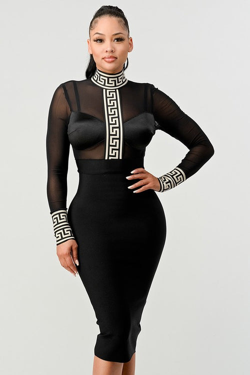 Enchanted Winter Bliss Bandage Dress