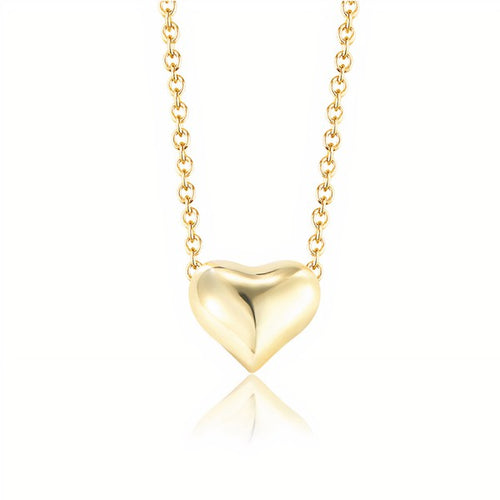Opulent 18K Gold Heart Necklace