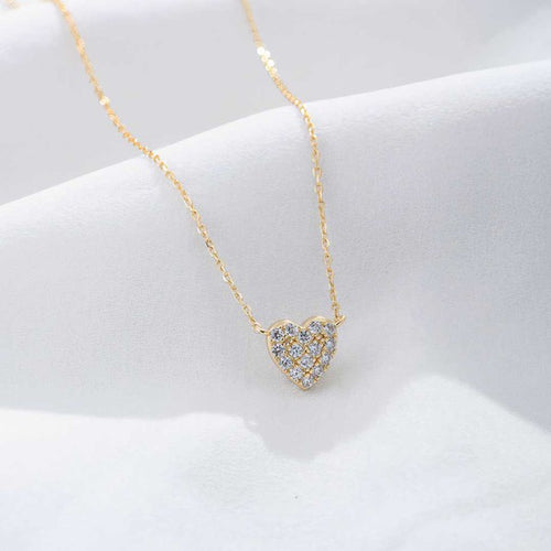 18K Gold Plated Heart Necklace: Opulent Charm