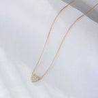 18K Gold Plated Heart Necklace: Opulent Charm