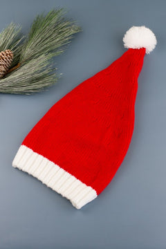 Jolly Santa's Whimsical Pom Pom Beanie