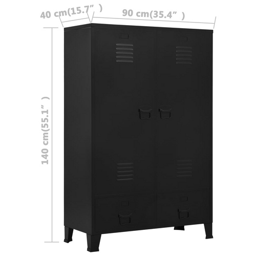 vidaXL Industrial Steel Wardrobe: Elegance Unveiled