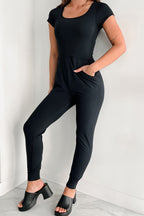 Dreamy Black Athleisure Jumpsuit: Your Comfort Companion! ✨