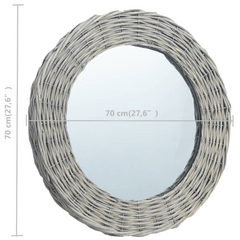 vidaXL Wicker Mirror: A Masterpiece of Elegance.