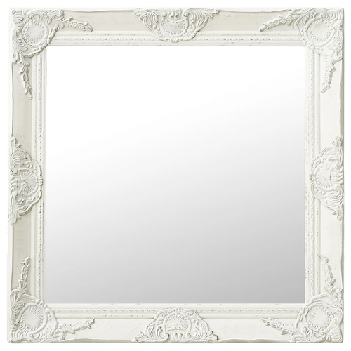 Elegant White Mirror: Baroque Beauty Unveiled